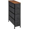 Rangement 4 Tiroirs Gris Brun