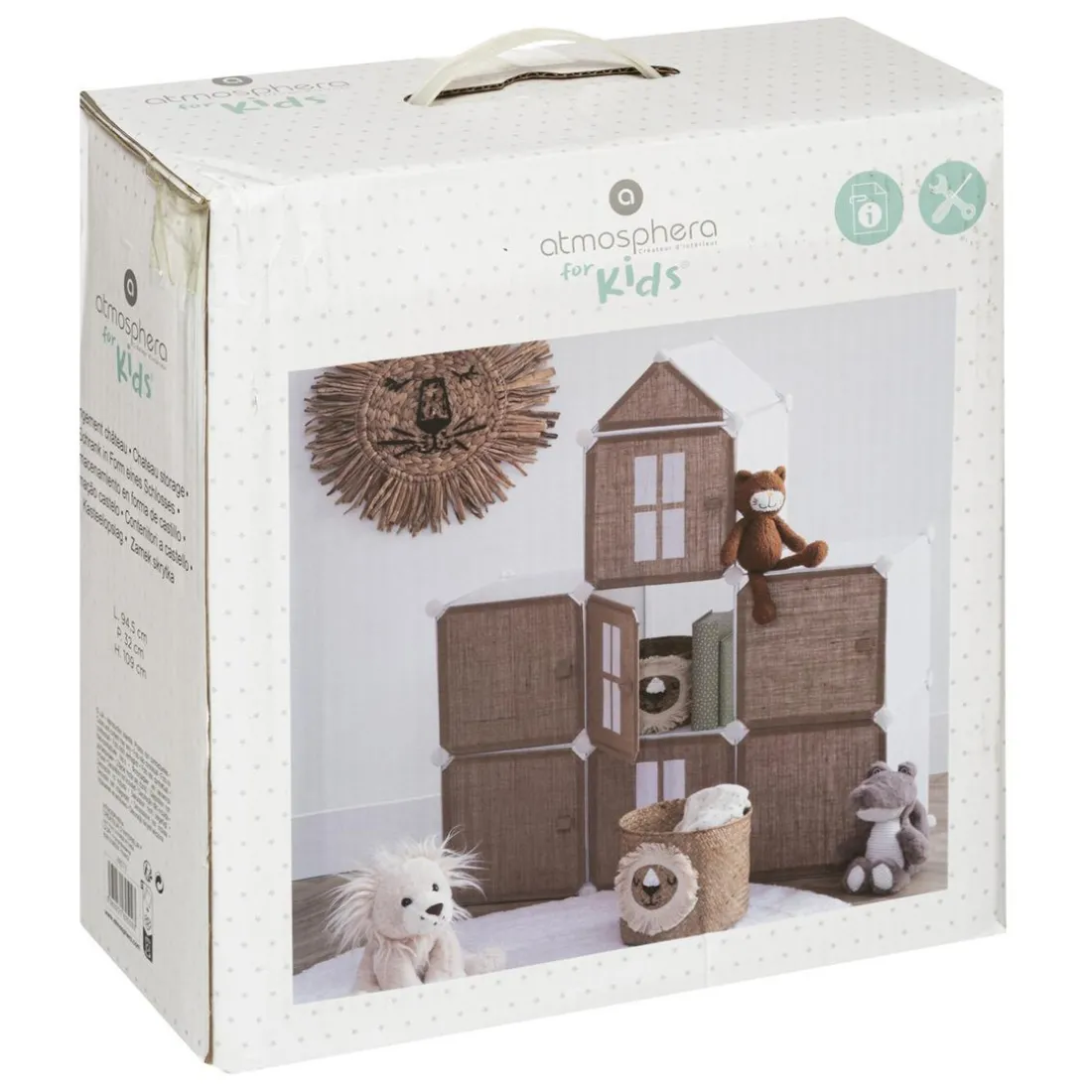 Rangement château beige en jute