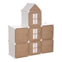 Rangement château beige en jute