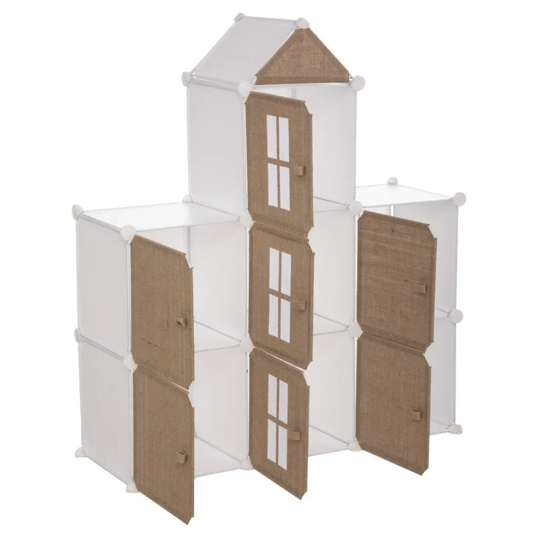 Rangement château beige en jute