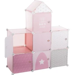 Rangement château rose