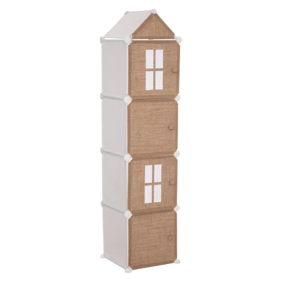 Rangement en colonne en jute