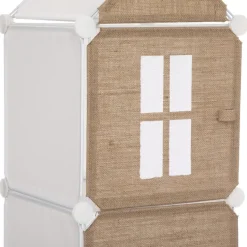 Rangement en colonne en jute
