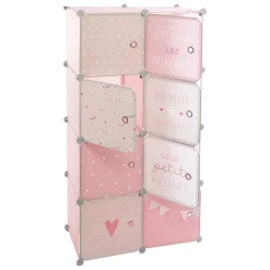 Rangement Penderie Rose