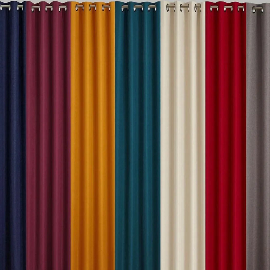 Rideau occultant thermique aspect natté Becquet - Rouge