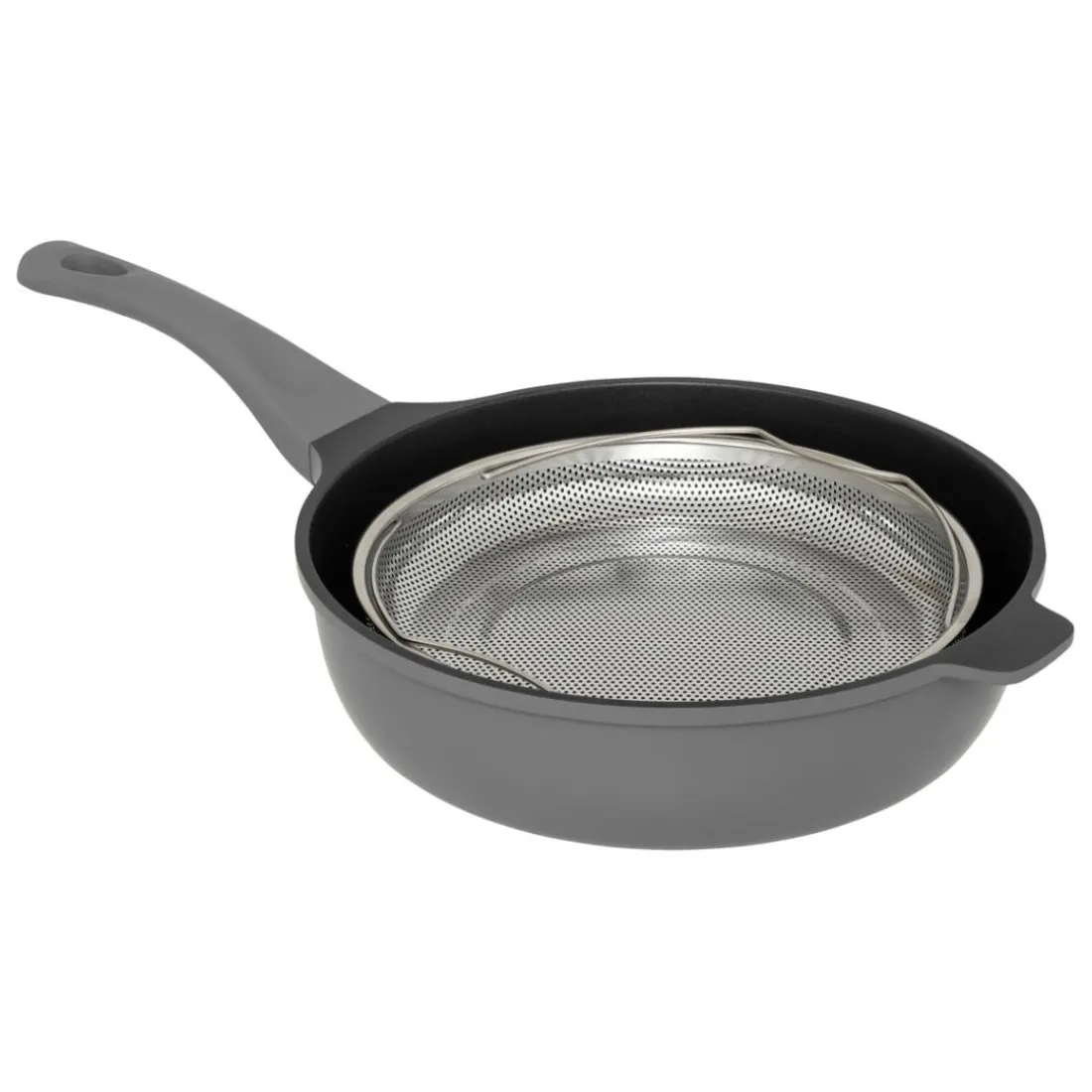 Sauteuse en fonte d'aluminium gris