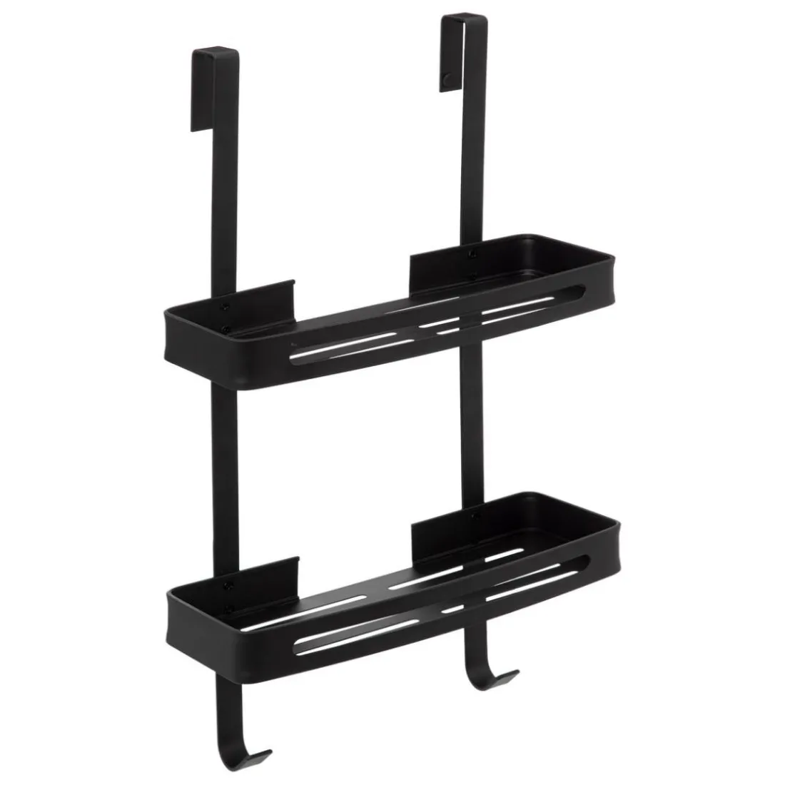 Serviteur de douche 2 niveaux stick adhésif noir