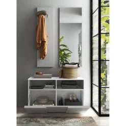 Set 3 pieces meuble d'entrée blanc
