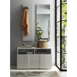 Set 3 pieces meuble d'entrée blanc