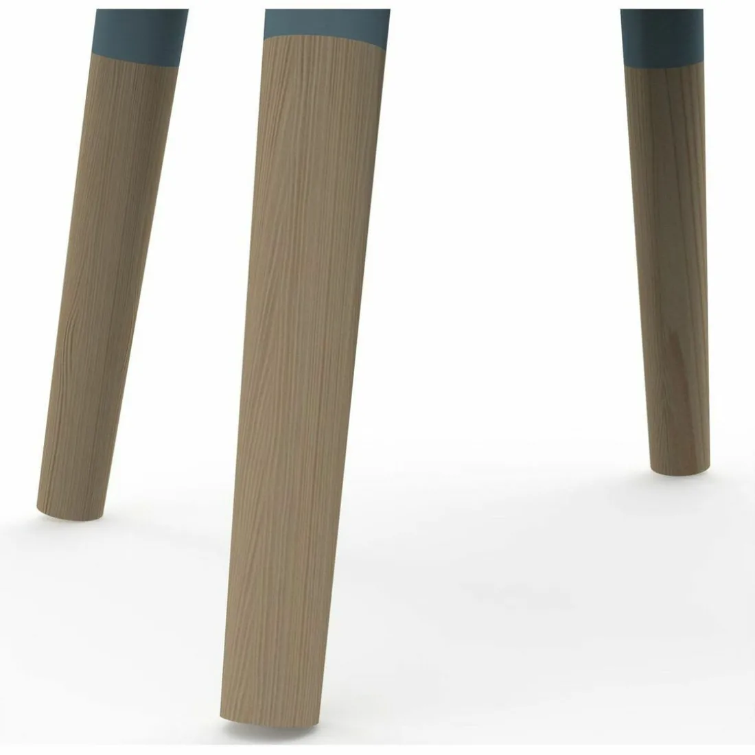 Set 1 Table et 2 chaises FIRMIANA bleu orage et pin naturel