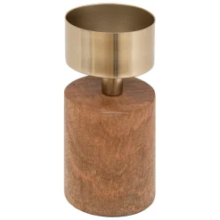 Set de 2 bougeoirs en bois