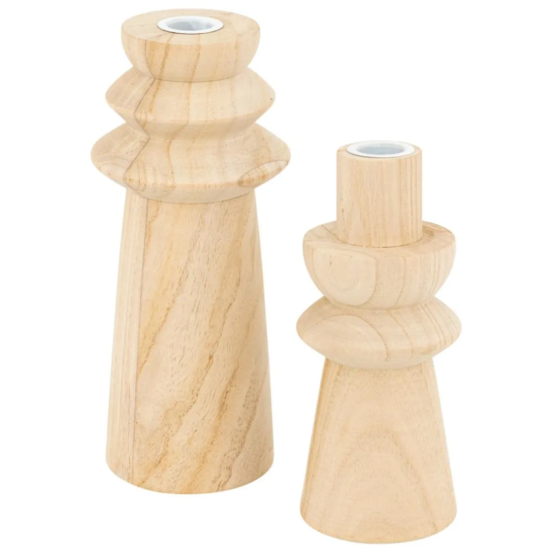 Set de 2 bougeoirs Uma bois
