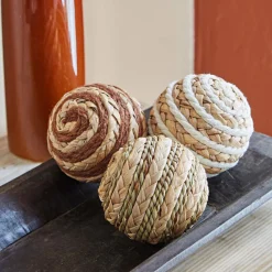 Set de 3 boules déco nature TRIBAULE