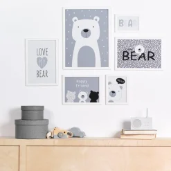 Set de 6 Cadres Blancs - Ours