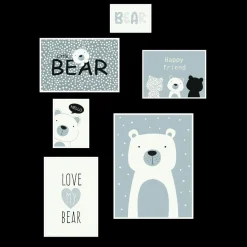 Set de 6 Cadres Blancs - Ours