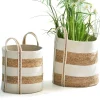 Set de 2 paniers en textile AGRA Bicolores