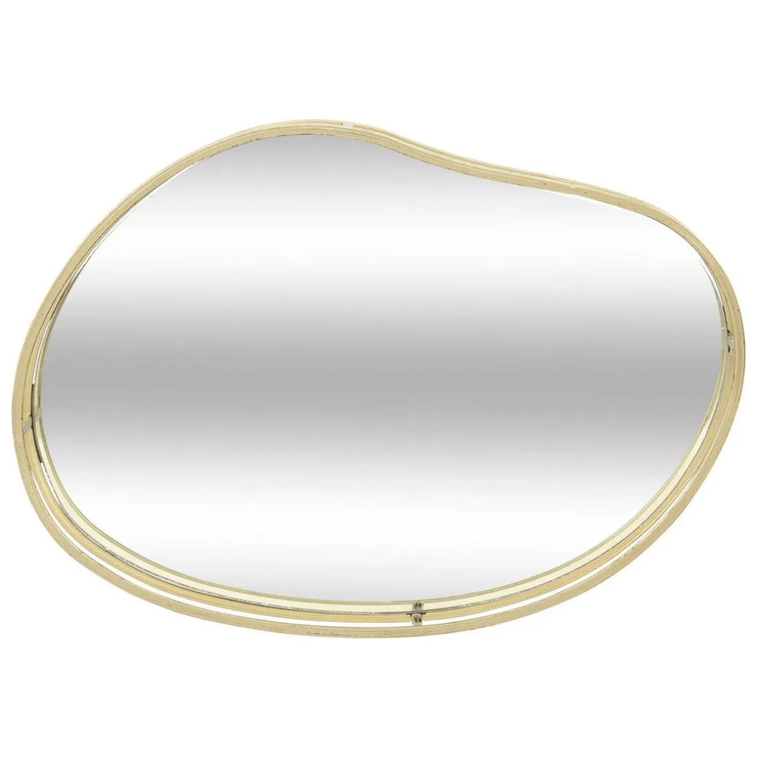 Set de 3 plateaux en métal doré