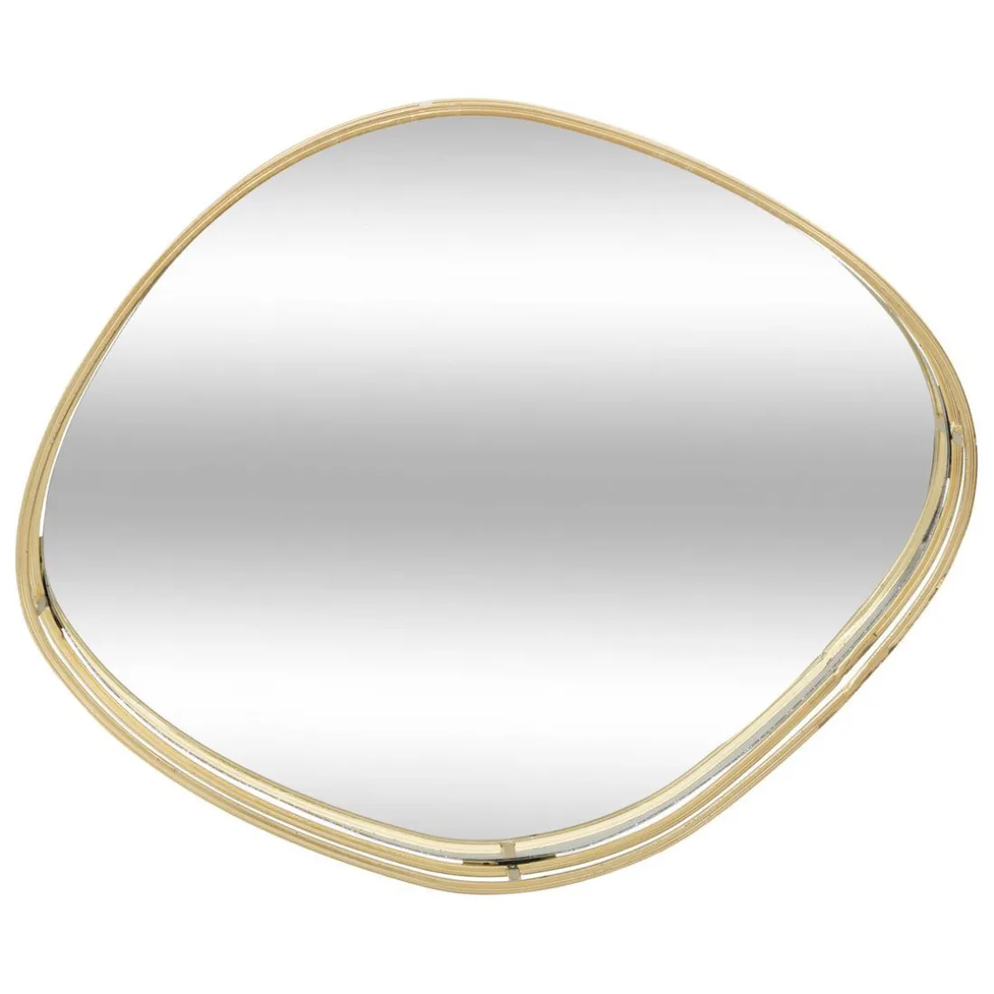 Set de 3 plateaux en métal doré