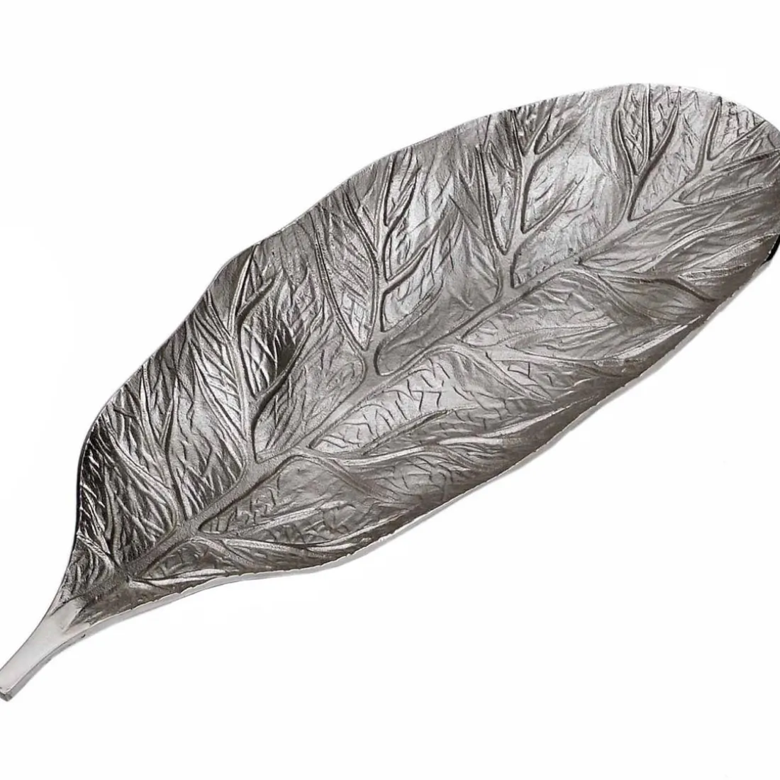 Set de 3 plateaux feuilles Nickel