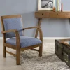 Sofa en teck et coton imprimé japonais Scandi - imprimé
