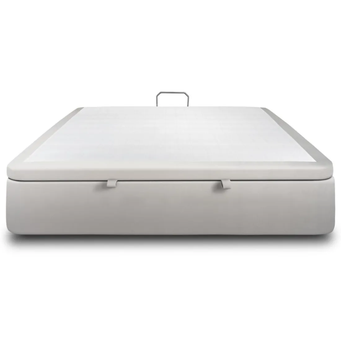 Sommier Coffre Velours Gris clair
