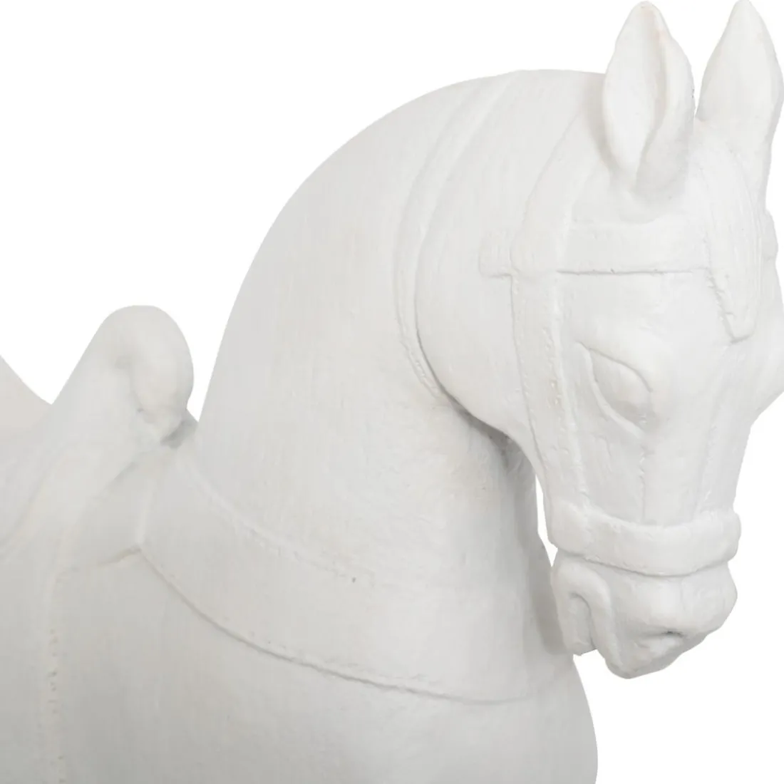 Statue cheval Little cottage Résine Blanc