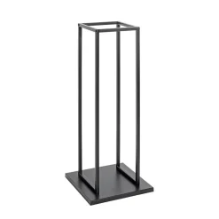 Support pour bois de cheminée noir en métal