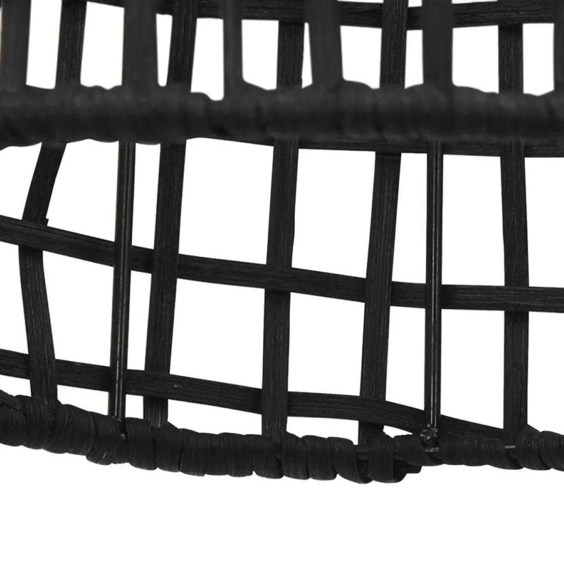 Suspension 'BENDITO' en rotin noir
