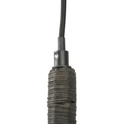 Suspension 'BENDITO' en rotin noir