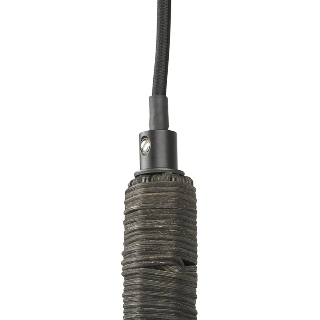 Suspension 'BENDITO' en rotin noir