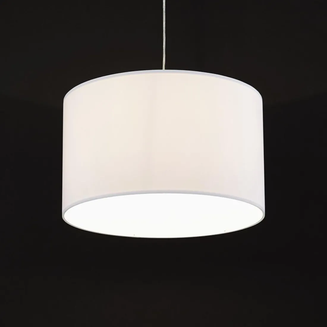 Suspension 'BUNGEE' ronde avec abat-jour blanc