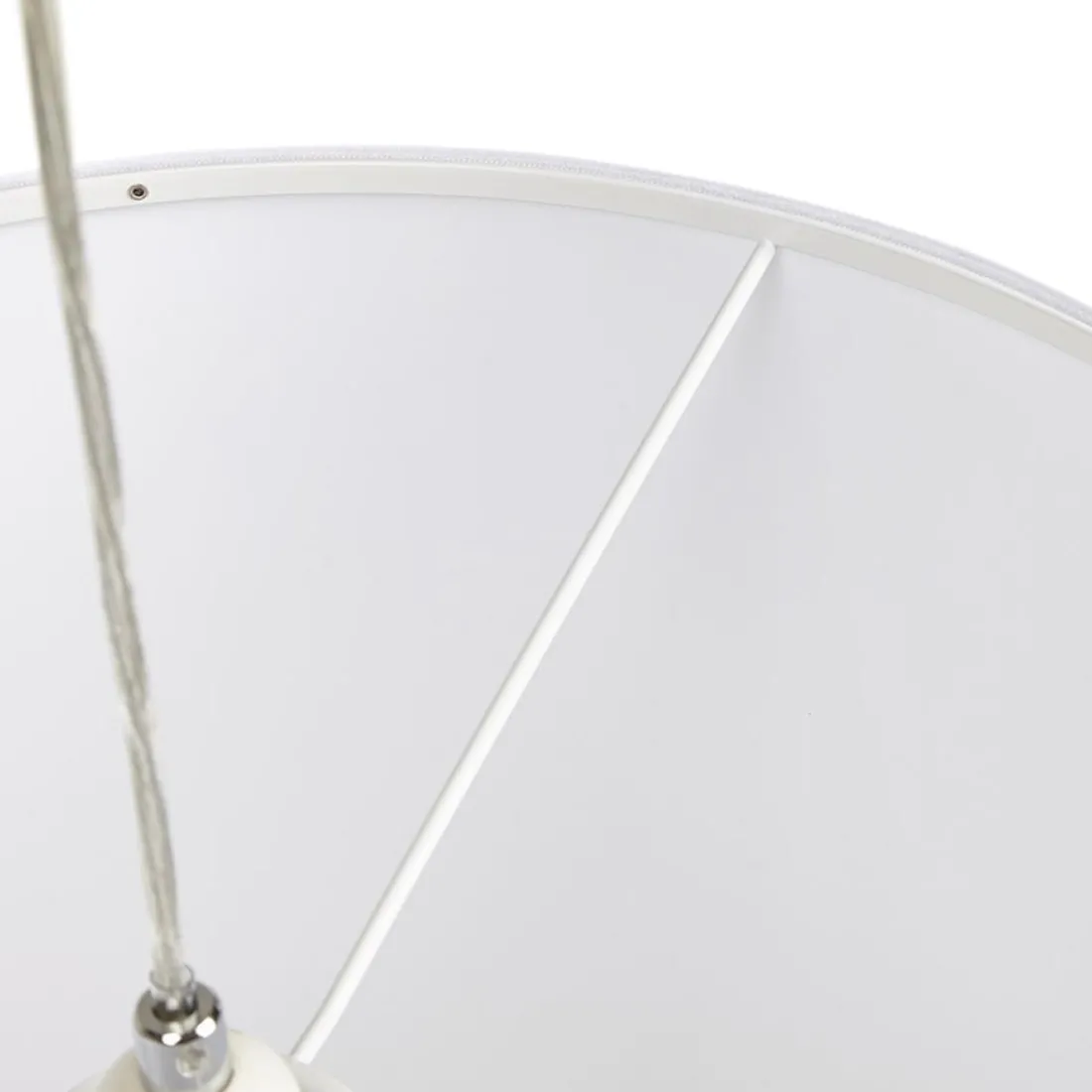 Suspension 'BUNGEE' ronde avec abat-jour blanc