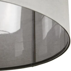 Suspension 'BUNGEE' ronde avec abat-jour gris