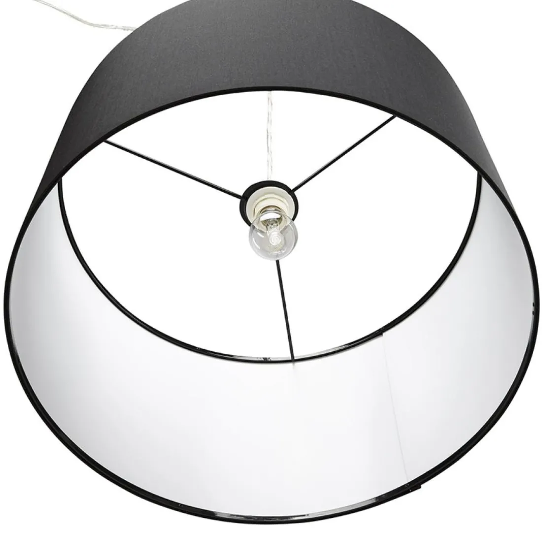Suspension 'BUNGEE' ronde avec abat-jour noir