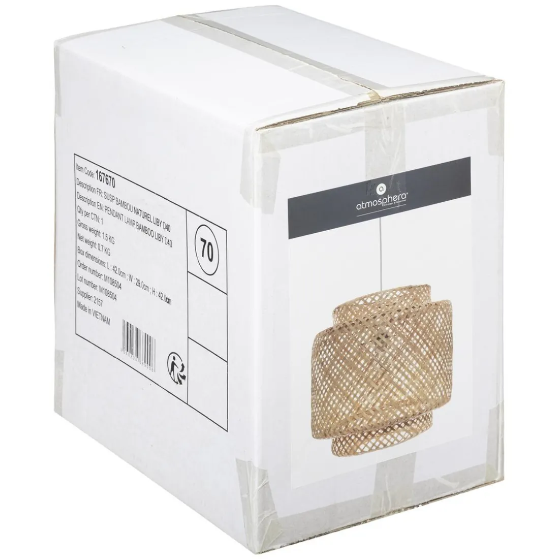 Suspension de Bambou Naturel Liby
