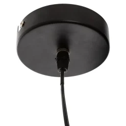 Suspension Fleur noir en métal D57cm