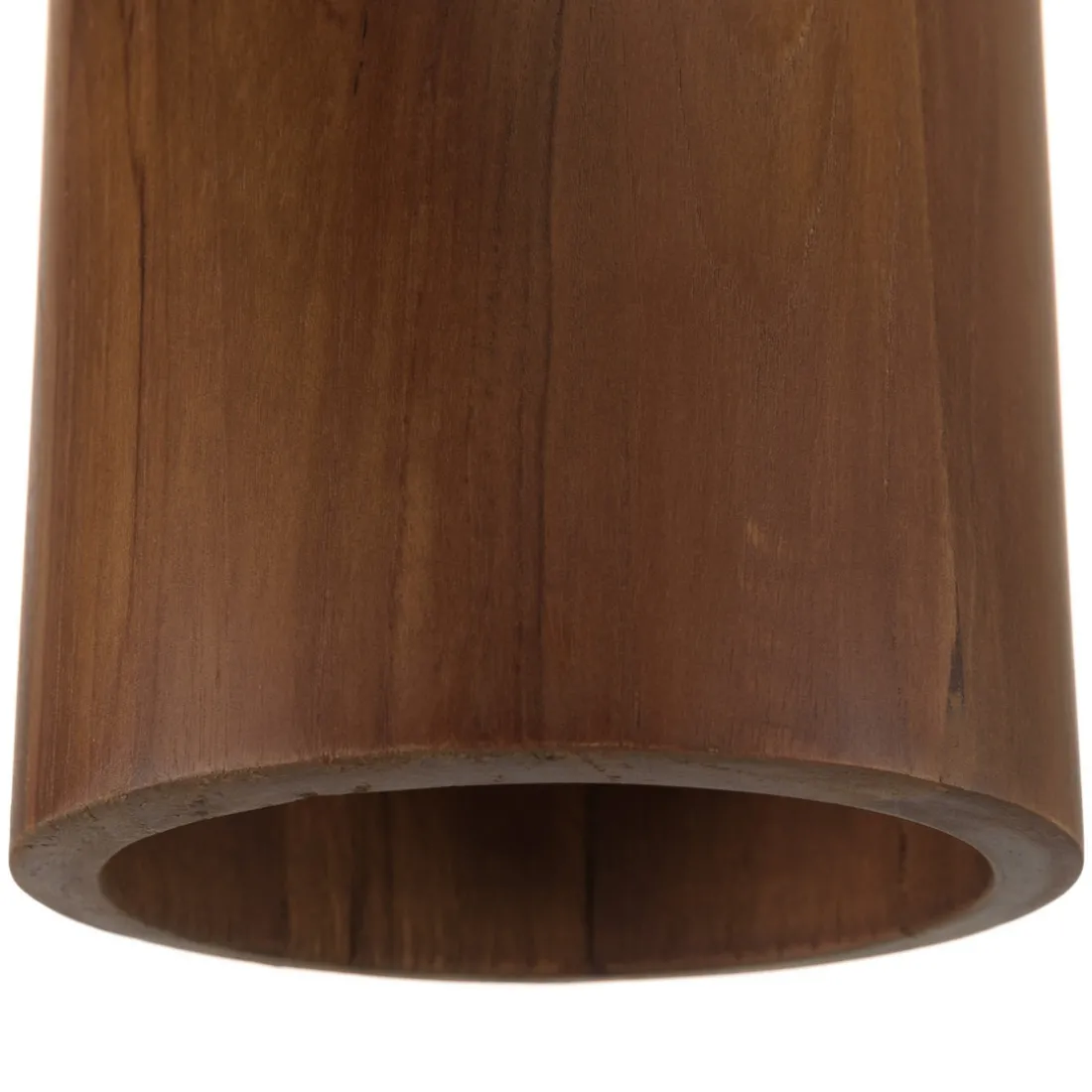 Suspension forme allongée en bois de teck recyclé SIXTINE