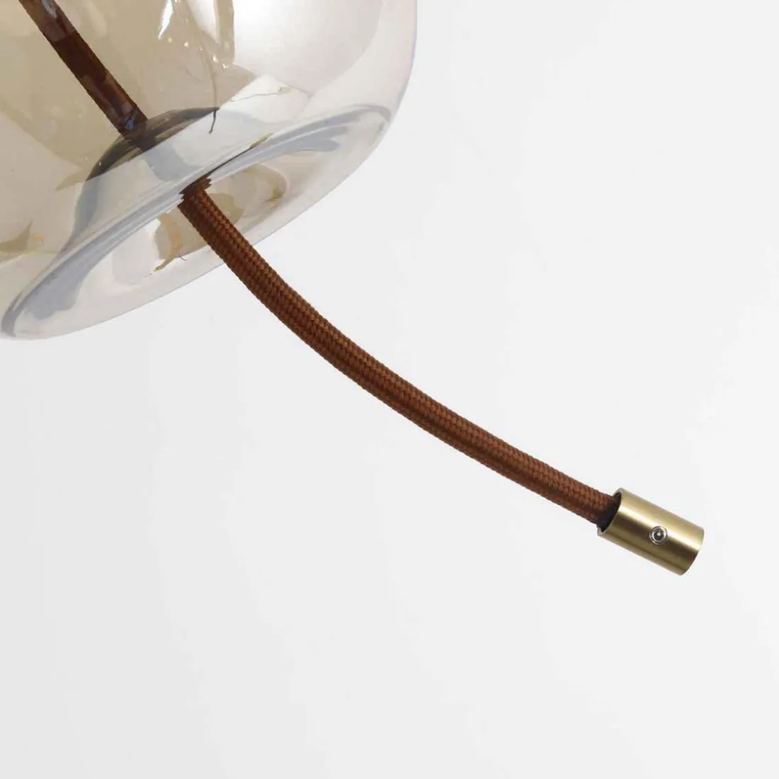 Suspension LED ODALIA Verre Transparent fumé