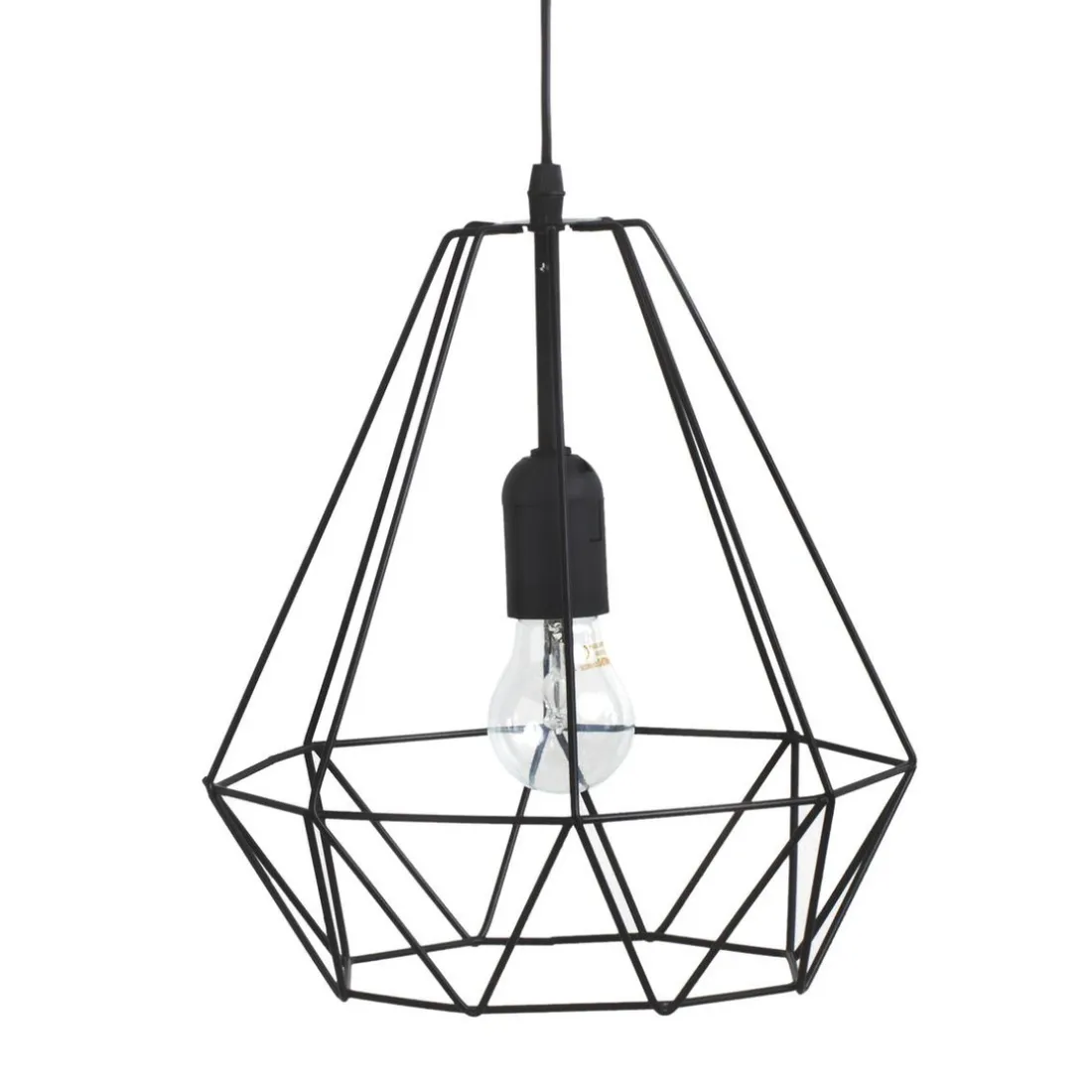 Suspension métal filaire noir