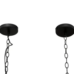 Suspension noir en métal