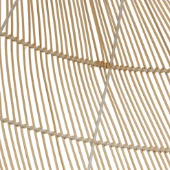 Suspension ronde 'CANUL' en rotin tressé naturel