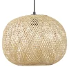 Suspension ronde 'CASIMIRA MINI' en bambou naturel