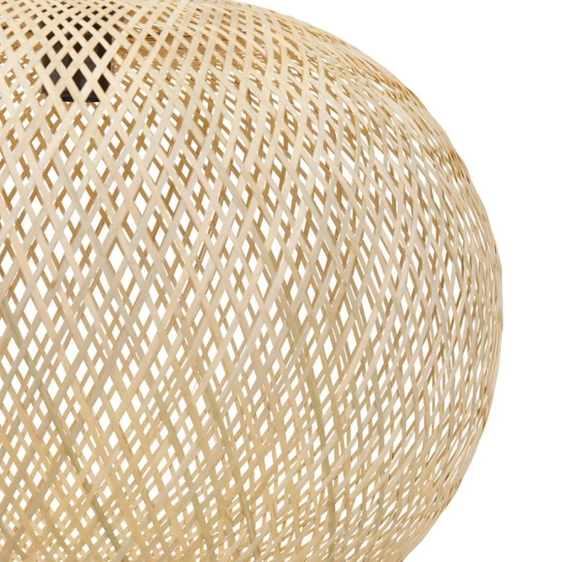Suspension ronde 'CASIMIRA MINI' en bambou naturel