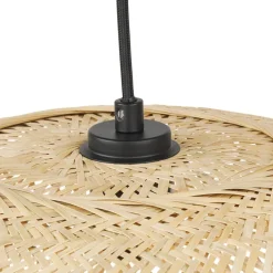 Suspension ronde 'CASIMIRA MINI' en bambou naturel