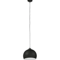 Suspension Sphère en Métal Noir TEMPT