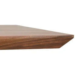Table à diner avec pied central en x 'WALABY' en bois finition Noyer