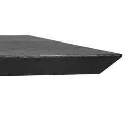 Table à diner design 'WALABY' en bois noir avec pied central en x blanc