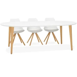 Table à dîner ronde extensible 'IGLOU' style scandinave