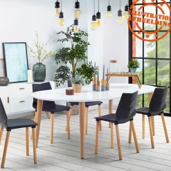 Table à dîner ronde extensible 'IGLOU' style scandinave
