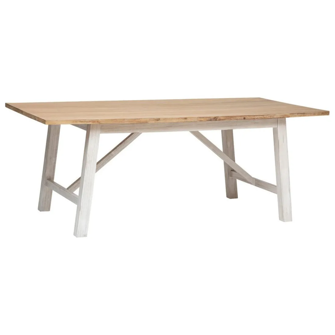 Table à manger blanche en acacia